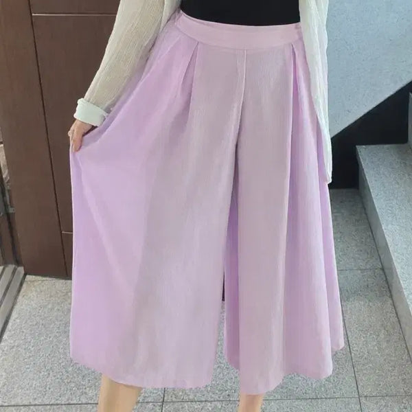 [BUNJANG] Lavender Culotte Shorts / 연보라색 큐롯바지
