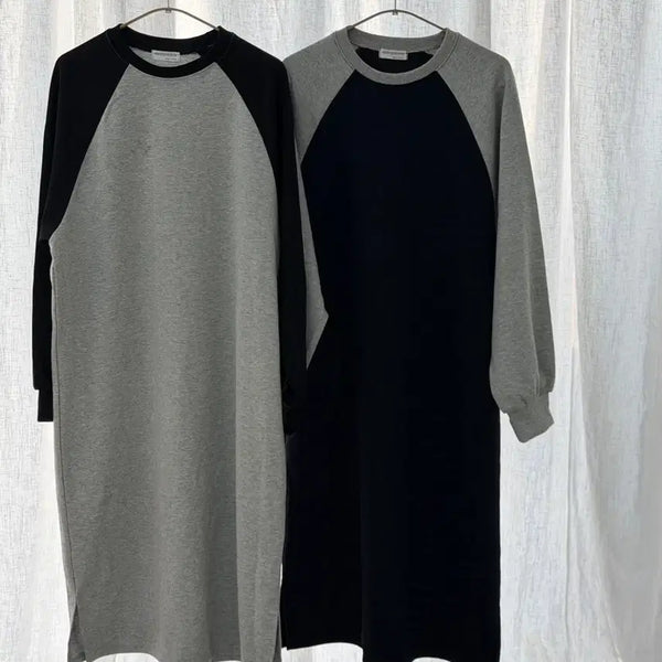 [BUNJANG] Neutral Raglan Dress / 무채색나그랑 원피스