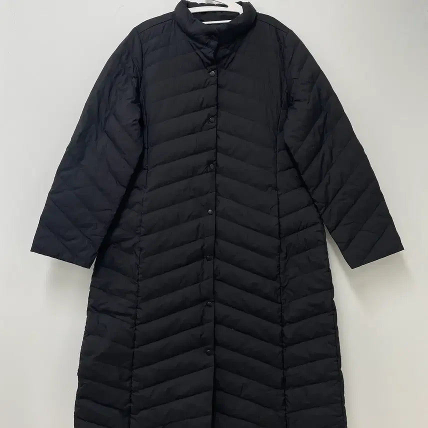 [BUNJANG] Quilted Down Lightweight Long Padding Jumper - Black / 퀼팅 덕다운 경량 패딩 점퍼 블랙 66