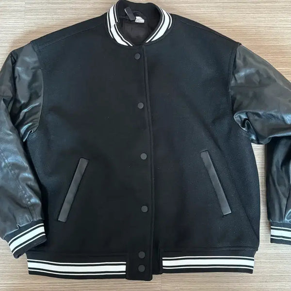 [BUNJANG] H&M Baseball Jacket Black Size S / H&M  야구 점퍼 블랙 S사이즈