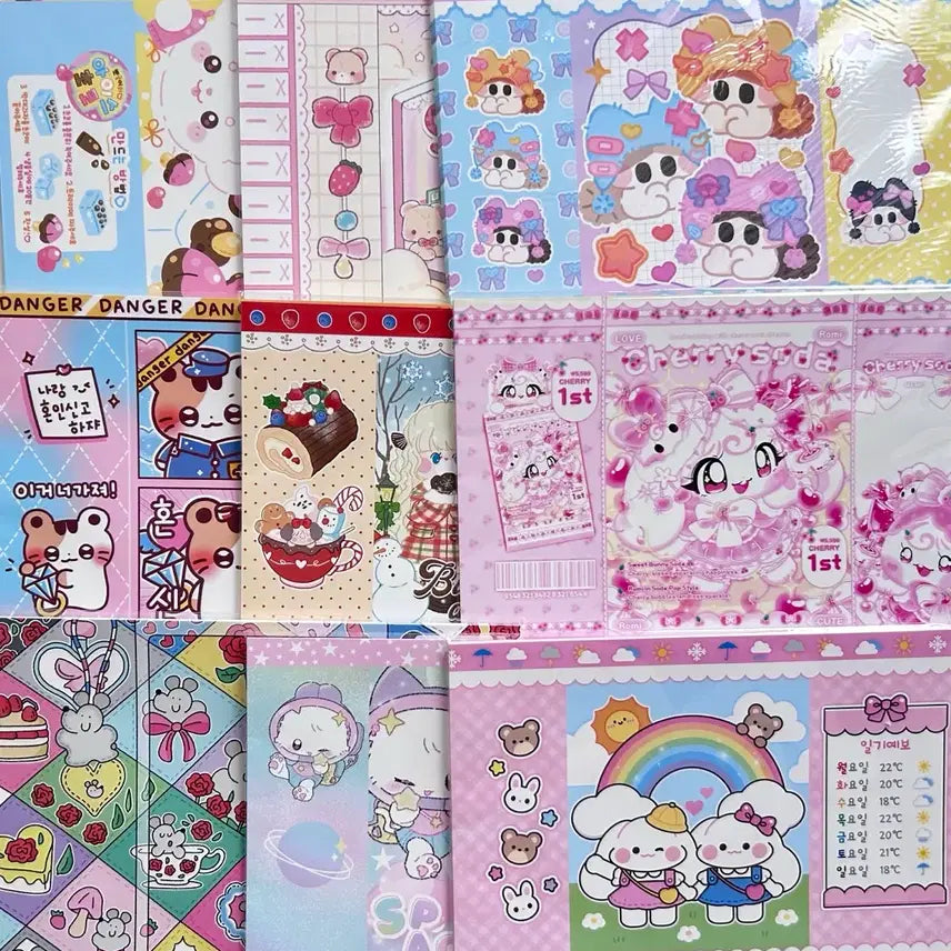 [BUNJANG] Wrapping Paper Mix - 100 Sheets / 포용 랩핑지 믹스 100장