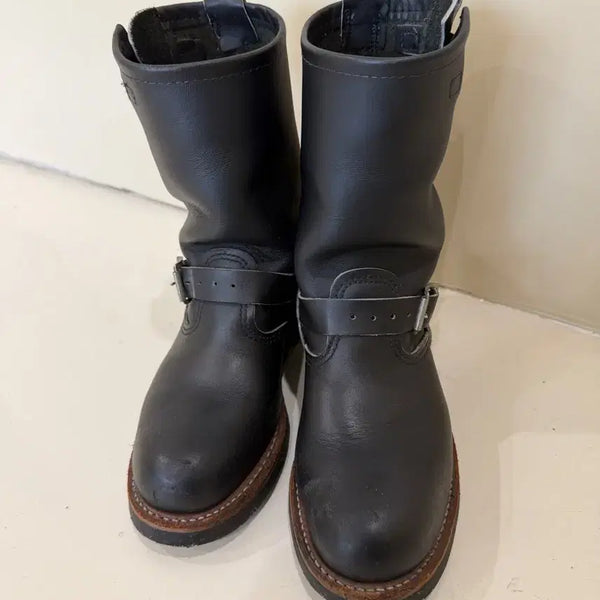 [BUNJANG] Handmade Leather Middle Buckle Biker Boots / 수제 가죽 미들 바이크 버클 부츠 워커