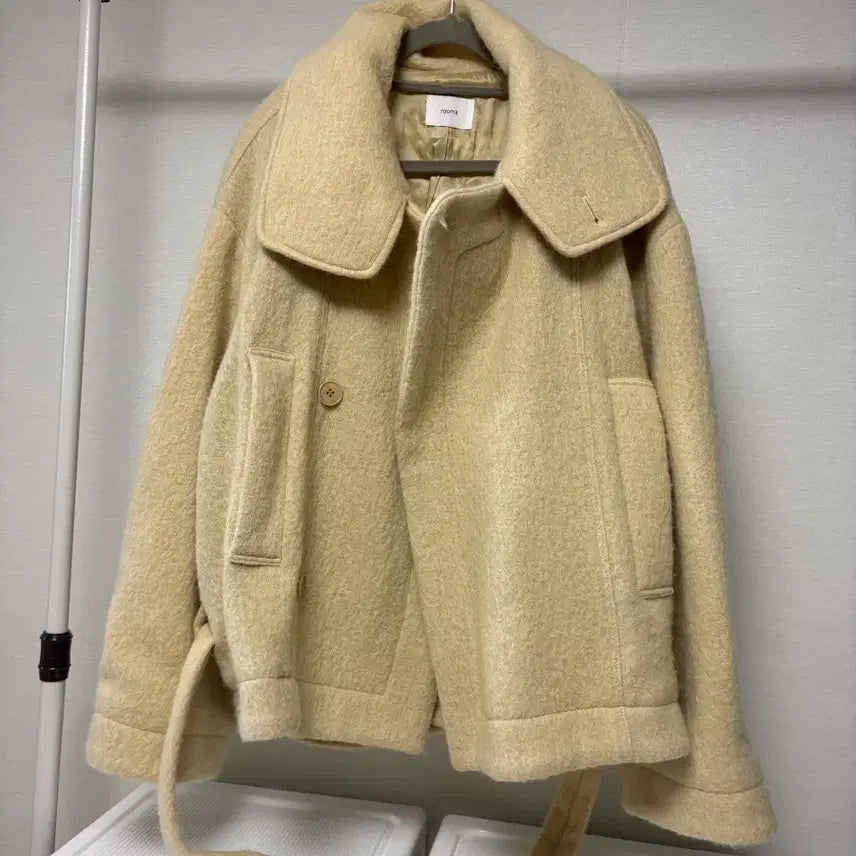 [BUNJANG] Alpaca High-Neck Short Coat Jacket / 알파카 하이넥 숏 코트 자켓