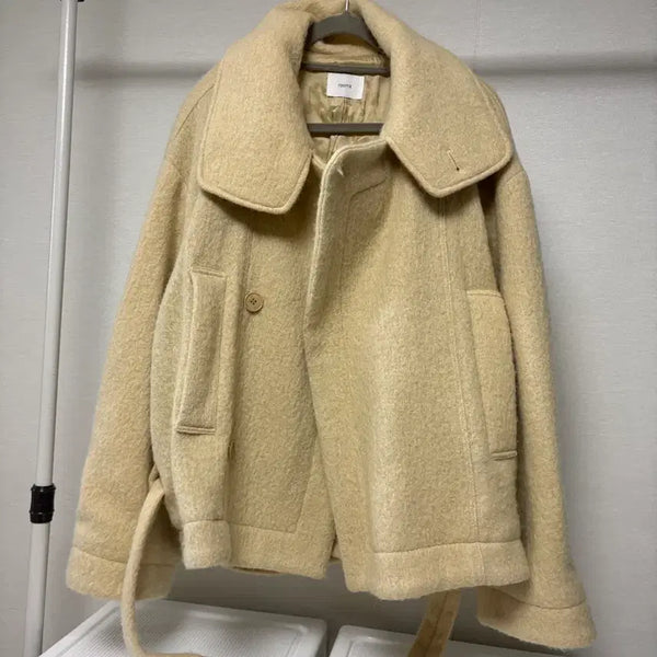 [BUNJANG] Alpaca High-Neck Short Coat Jacket / 알파카 하이넥 숏 코트 자켓