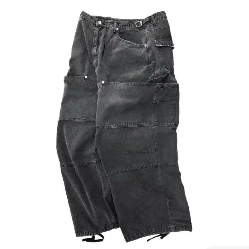 [BUNJANG] NONODE Double Knee Cover Pants Vintage Black / [2]논노드 더블니 커버 팬츠 빈티지 블랙