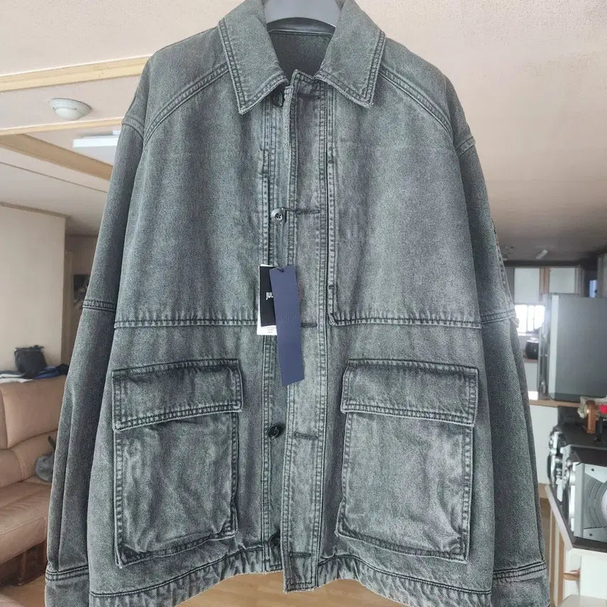 [BUNJANG] Juun.J Chore Jacket Khaki / 준지 초어 자켓