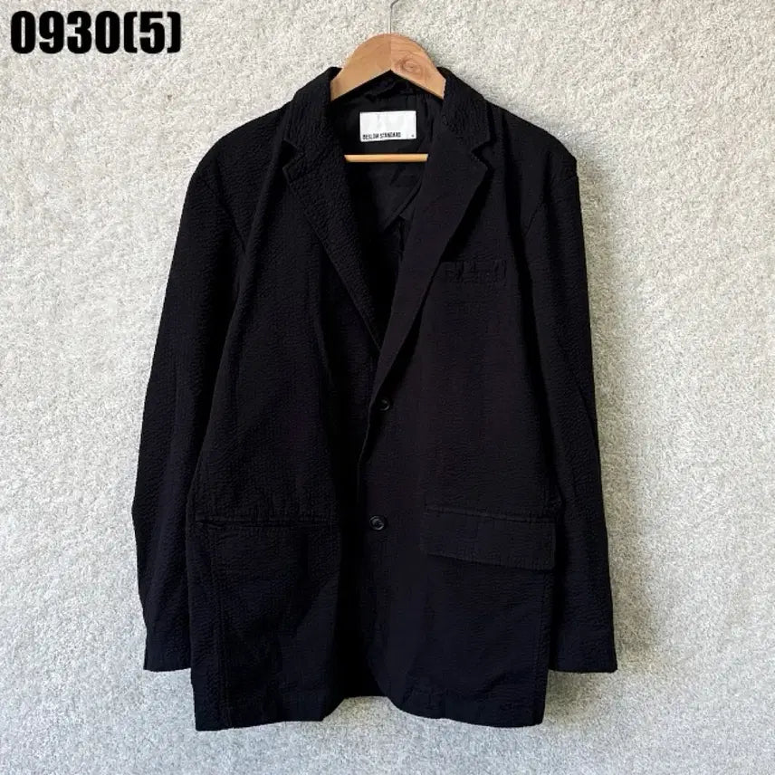 [BUNJANG] Vislow Standard Jacket Black Textured Two-Button / 비슬로우스탠다드 자켓 0930