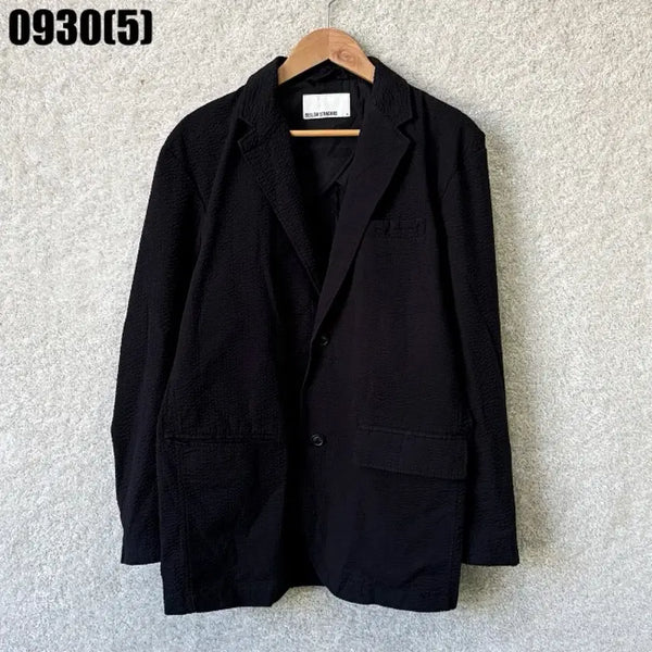 [BUNJANG] Vislow Standard Jacket Black Textured Two-Button / 비슬로우스탠다드 자켓 0930