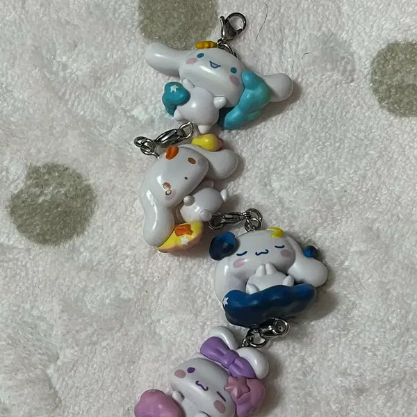 [BUNJANG] Cinnamoroll Charm Set (4 Types, Bundle) / 시나모롤 키링 4종 세트 일괄