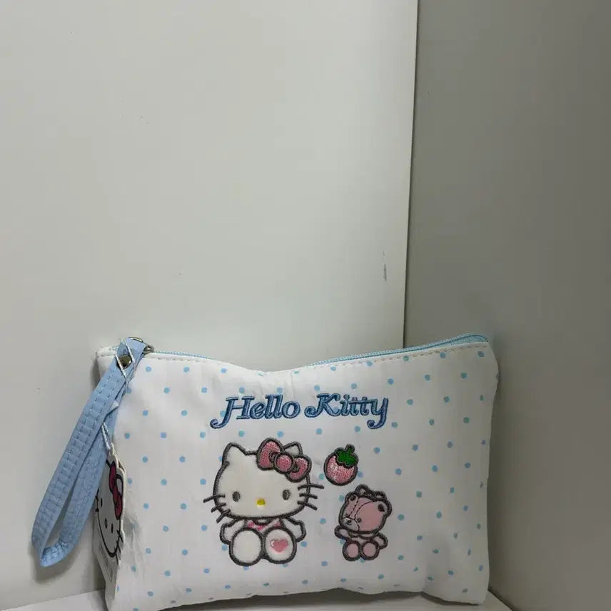 [BUNJANG] Hello Kitty White Dot Pouch / 헬로키티 파우치