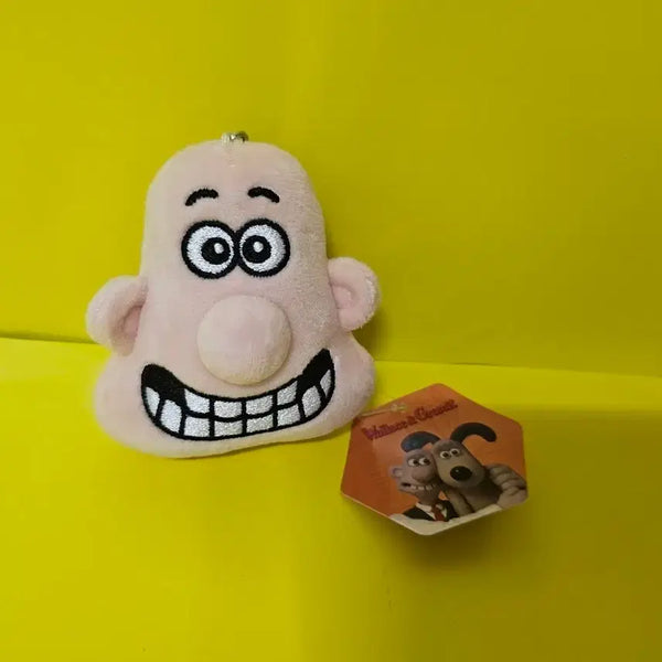 [BUNJANG] Wallace & Gromit Wallace Face Keyring 8cm Plush Bag Charm / 월레스와 그로밋 월레스 얼굴 키링 8cm 플러시 인형 가방걸이 태그있음 새상품