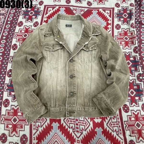 [BUNJANG] Sweet Camel Raw Denim Jacket Khaki / Sweet camel 생지 데님 자켓 카키 s 9/30