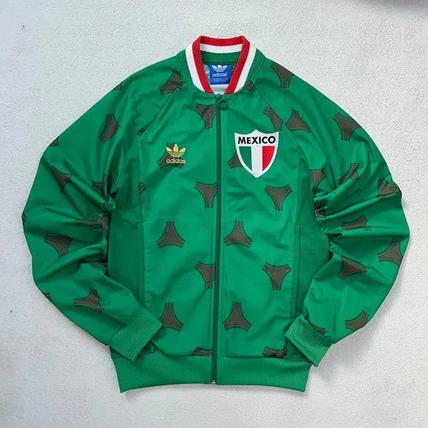 [BUNJANG] Adidas Mexico Patch Logo Track Top Zip-Up Jersey Jacket / [90] 아디다스 멕시코 패치로고 트랙탑 집업 져지 자켓 N4699