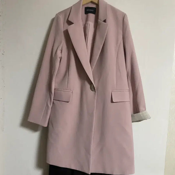 [BUNJANG] Invest Pink Coat / 인베스트 연핑크 코트 프리 새상품