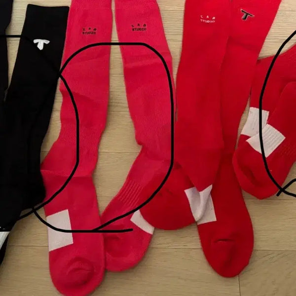 [BUNJANG] I.AB Studio Player Issue Socks (Black, Pink, Red) - Long Length / 선수지급용 아이앱 양말