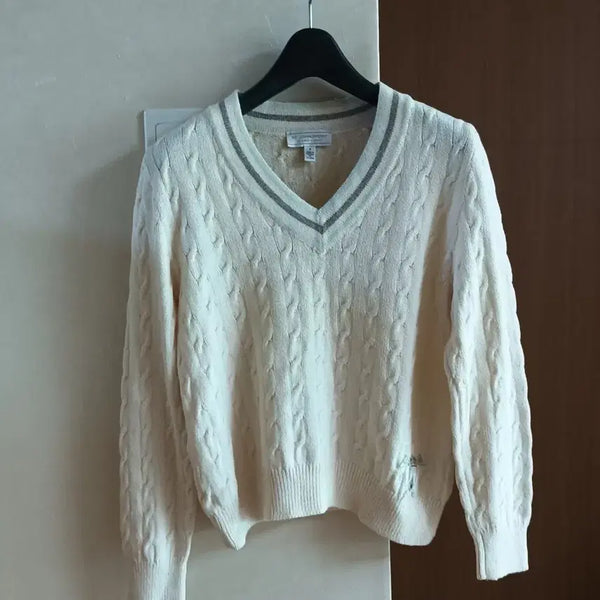 [BUNJANG] St. John's Cable Knit Sweater Ivory / 세인트존스 케이블 니트 스웨터 아이보리 44~55