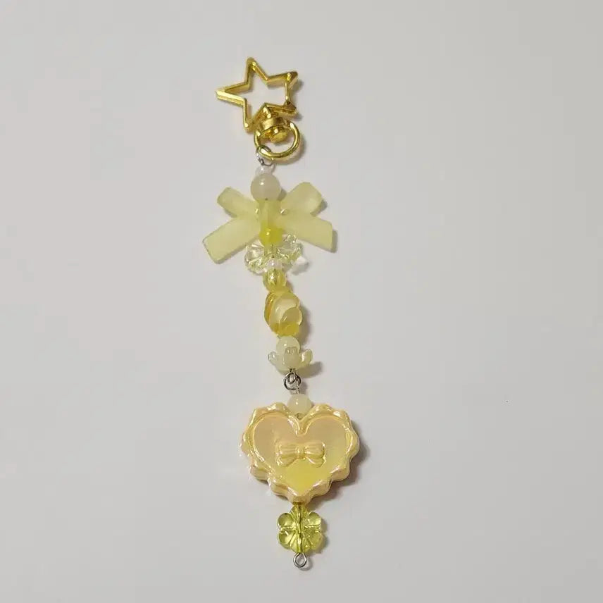 [BUNJANG] Lemon Scented Handmade Beaded Keychain / 레몬 상큼 수제 키링