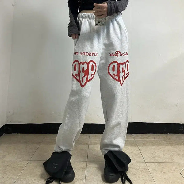 [BUNJANG] Archive Bold 939 Heart Logo Sweatpants / 아카이브 볼드 939 하트 로고 스웻 팬츠