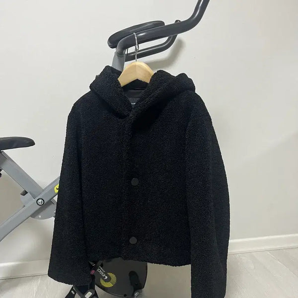 [BUNJANG] Club Monaco Teddy Jacket Black / 클럽모나코 테디 자켓 블랙
