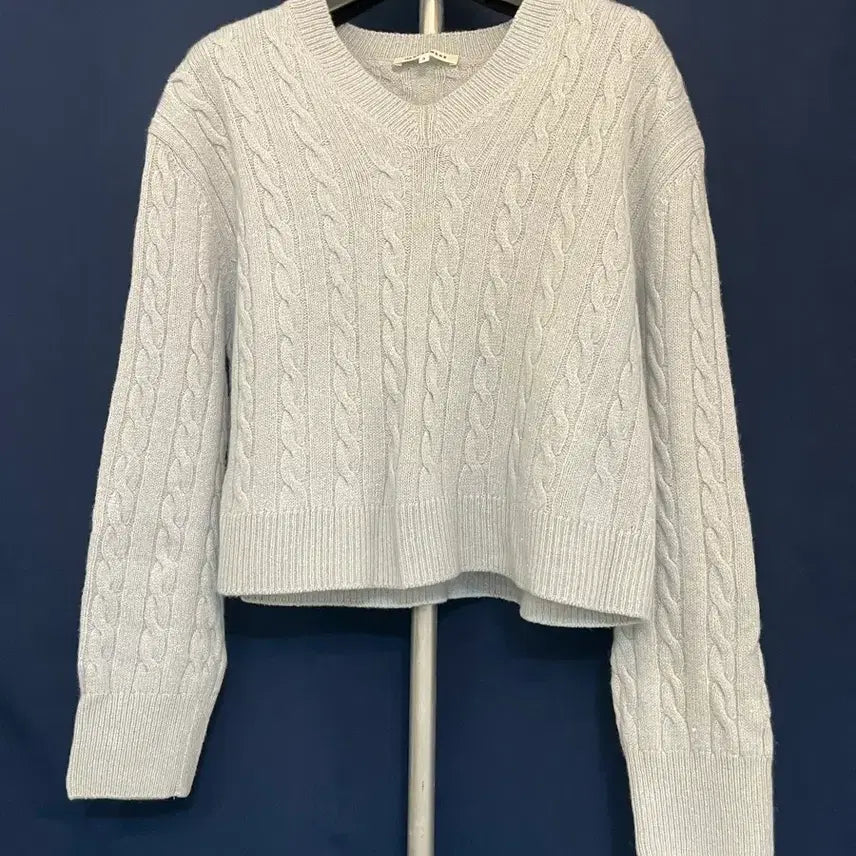 [BUNJANG] The Cashmere Cable Knit Sweater (Size 85) / 2024 더캐시미어 캐시미어83% 케이블 니트 85 새옷급