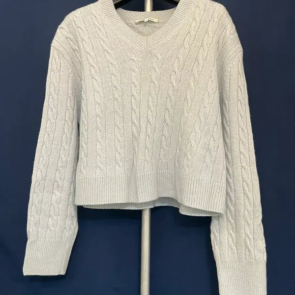 [BUNJANG] The Cashmere Cable Knit Sweater (Size 85) / 2024 더캐시미어 캐시미어83% 케이블 니트 85 새옷급