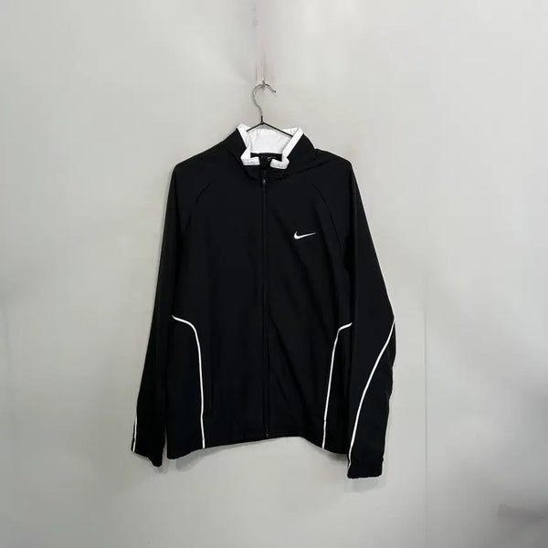 [BUNJANG] Nike Swoosh Windbreaker Jacket Black / 나이키 스우시 바람막이 100 블랙