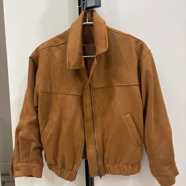 [BUNJANG] Suede Jacket Brown / 스웨이드 자켓 브라운