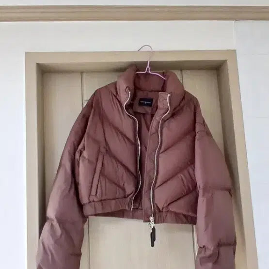 [BUNJANG] Women's Brown Duck Down Short Padded Cropped Jacket / (새상품)여자 브라운 오리털 숏패딩 덕다운 패딩 크롭패딩