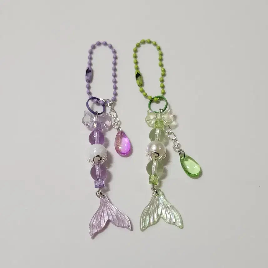 [BUNJANG] Mermaid Tail Beaded Keychain / 인어꼬리 비즈 키링