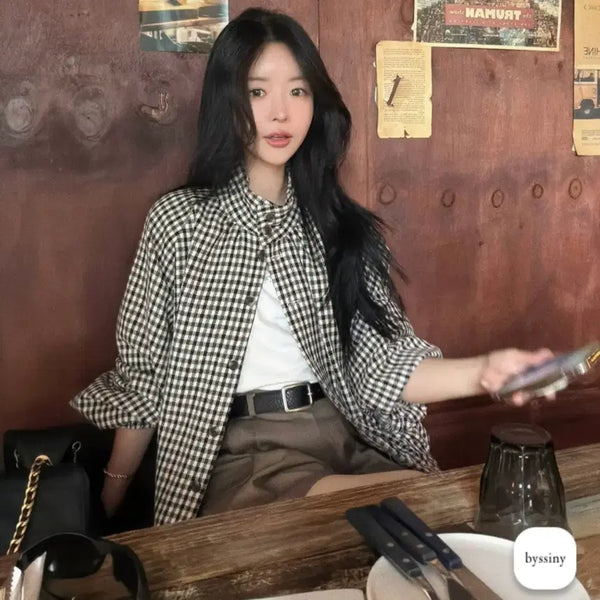 [BUNJANG] Bicini Houndstooth Check Jumper (New) / 바이씨니 하운드체크점퍼(새상품)