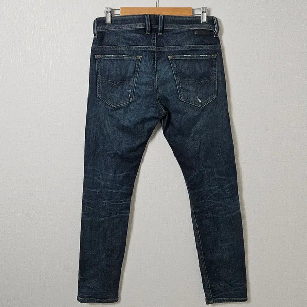 [BUNJANG] Diesel Leather Patch Fleece Denim Pants / 디젤 DIESEL 가죽패치 데님팬츠 플리스 진 청바지 남성 30 (백화점 정품)