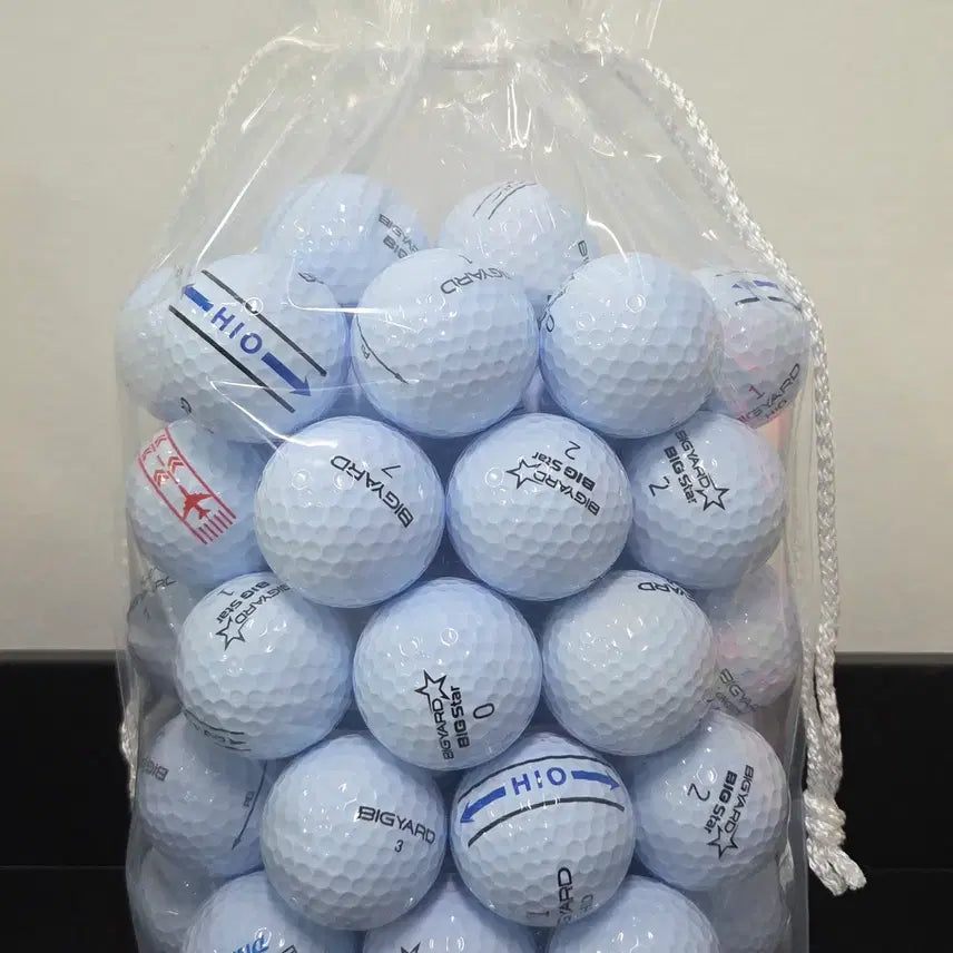 [BUNJANG] Bigyard Grade A White Used Golf Balls (50 Count) / 빅야드 A급 화이트 로스트볼 50구 중고골프공