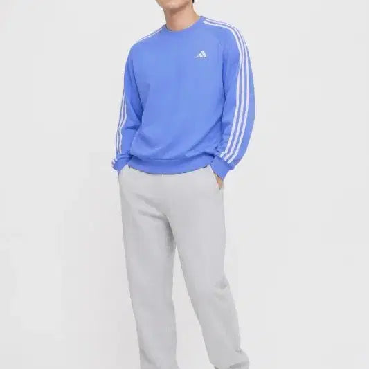 [BUNJANG] Adidas Light Blue 3S Knit Top - L / 남L/아디다스 라이트 블루 3S 니트