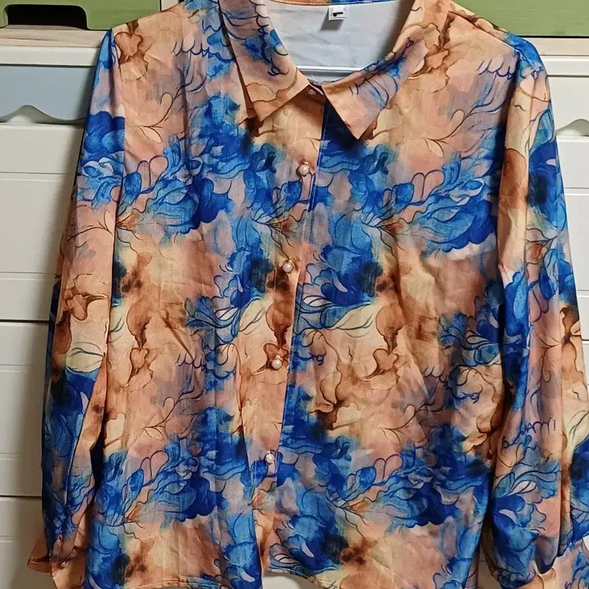 [BUNJANG] Floral Pattern Blouse (Size 66-77) / 66~77 플로럴 패턴 셔츠