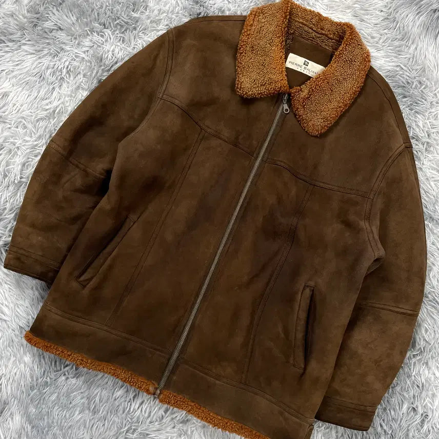 [BUNJANG] Balmain 90s Archive Lambskin Shearling Biker Jacket / 90s 발망 아카이브 양가죽 양털 무스탕 자켓 6035