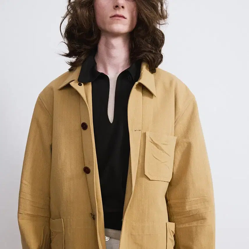 [BUNJANG] RECTO Oversized Hunting Jacket (Beige) / [구매] 렉토 오버사이즈 헌팅 자켓(베이지)