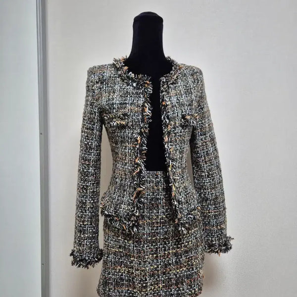 [BUNJANG] Tweed Jacket and Skirt Set / 교신 원가 15만원 현대백화점 트위드 자켓 스커트 세트 하객룩