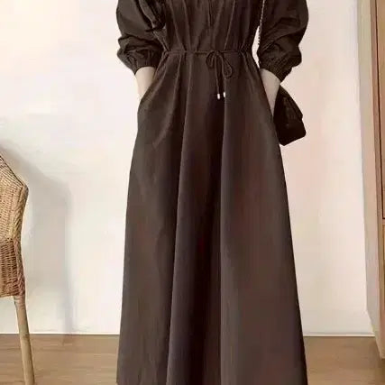 [BUNJANG] Zipper Long Dress / 지퍼 롱 원피스