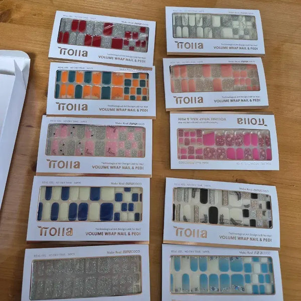 [BUNJANG] Nail & Pedicure Sticker Set (10 Types) / 네일 & 페디 10종