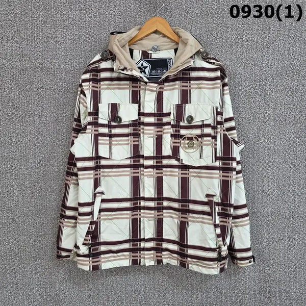 [BUNJANG] Sessions Check Pattern Hooded Jacket - Medium / sessions 체크 패턴 후드 자켓 m