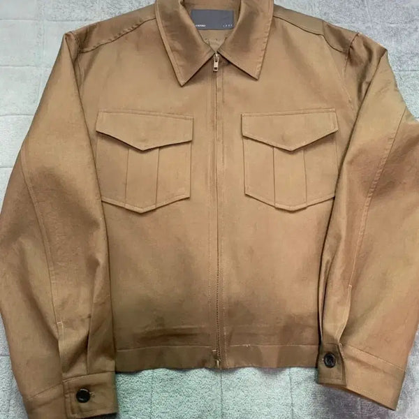 [BUNJANG] LeMard Standard Collar Jacket Brown L / 르마드 스탠다드 카라 자켓 브라운 L
