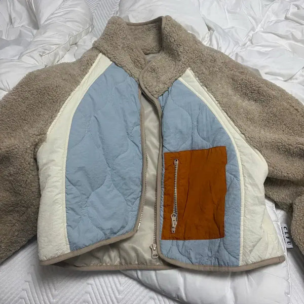 [BUNJANG] 8 Seconds Fleece Jacket Beige / 교신 귀여운 에잇세컨즈 뽀글이 자켓