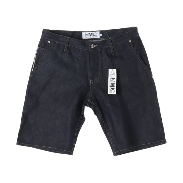 [BUNJANG] MMIC Regular Fit Raw Denim Shorts / (새상품) 엠엠아이씨 레귤러핏 생지 데님 숏팬츠