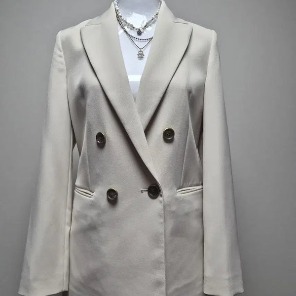 [BUNJANG] A+G Double Button Tailored Jacket Ivory / A+G 더블 버튼 테일러드 자켓 아이보리