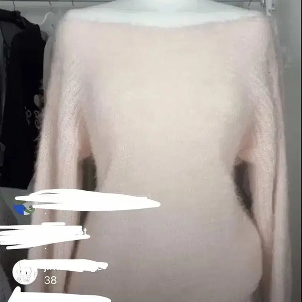 [BUNJANG] Strawberry Milk Pink Knit Sweater / 핀터레스트st 딸기우유 핑크 니트 | 일본 미소녀 | 라떼갸루 히메갸루 | 스웨터
