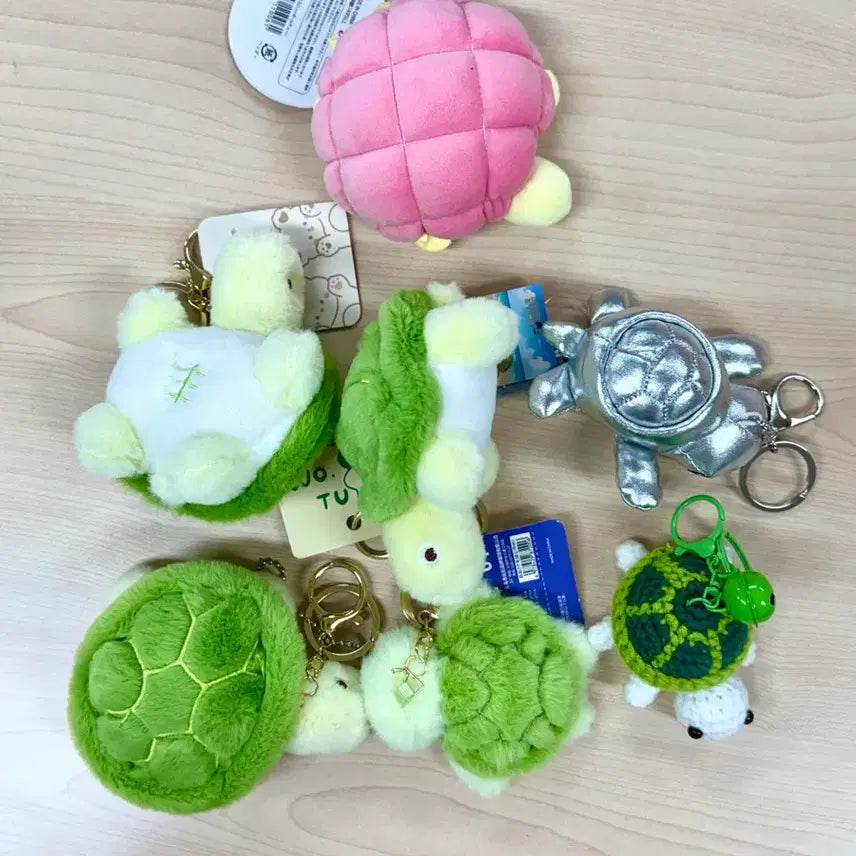 [BUNJANG] Turtle Plush Keychain Bundle Set / turttle귀여운 거북이 인형뽑기 열쇠가방고리키링인형(일괄