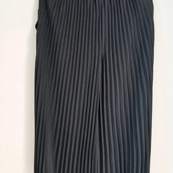 [BUNJANG] Thick Black Pleated Wide Pants / 두께감 있는 블랙 플리츠 와이드 팬츠