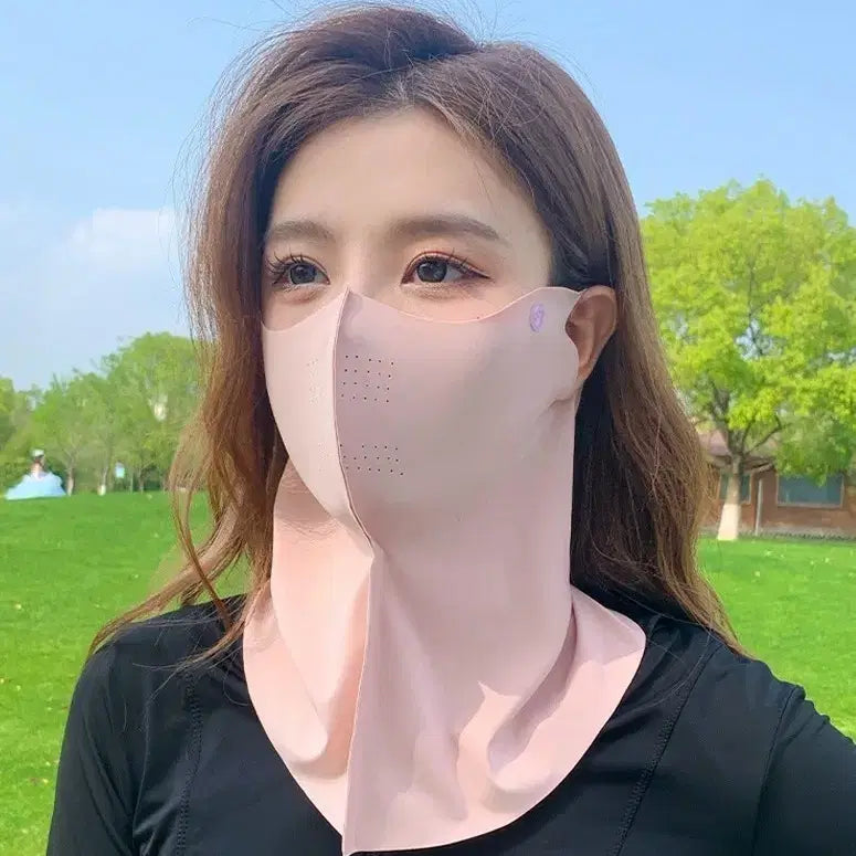 [BUNJANG] Full Face Coverage Mask Pink 5-Piece Set / 얼굴 전체 가리개 마스크 핑크5개 일괄 새것