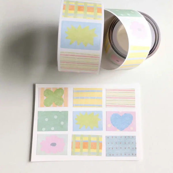 [BUNJANG] Japajeom Pattern Memo Kiss Cut Stickers / 자파점 패턴 메모 모조지 키스컷