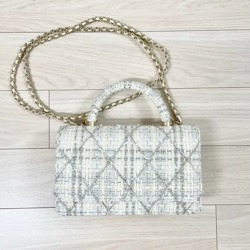 [BUNJANG] Mine Tweed Chain Bag / 한섬 마인 트위드 체인백 (새상품)